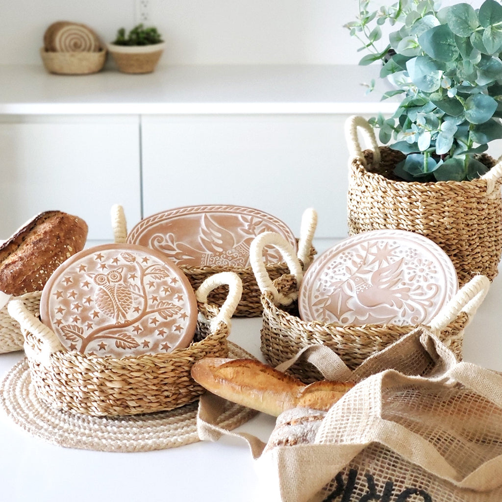 Bread Basket with Warming Stone Keep It Warm & fresh KORISSA