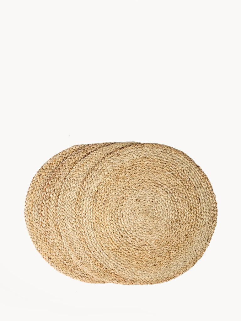 Handmade Round Natural Placemat Set KORISSA®