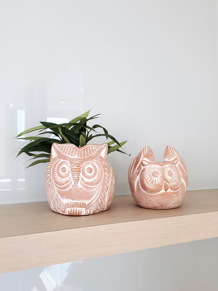 Playful pottery in the shape of animals is molded into fun shapes that can be filled with lots of colorful flowers or green plant materials.