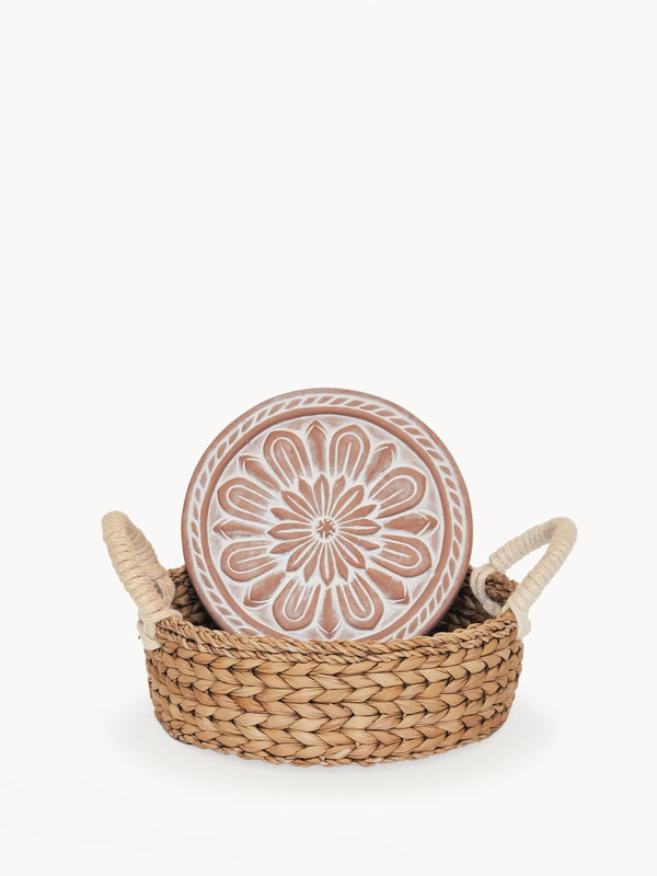 Bread Warmer & Basket - Vintage Flower
