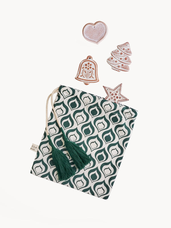 Handmade Sugar Saver Ornament - Holiday Gift Edition with Green Pouch