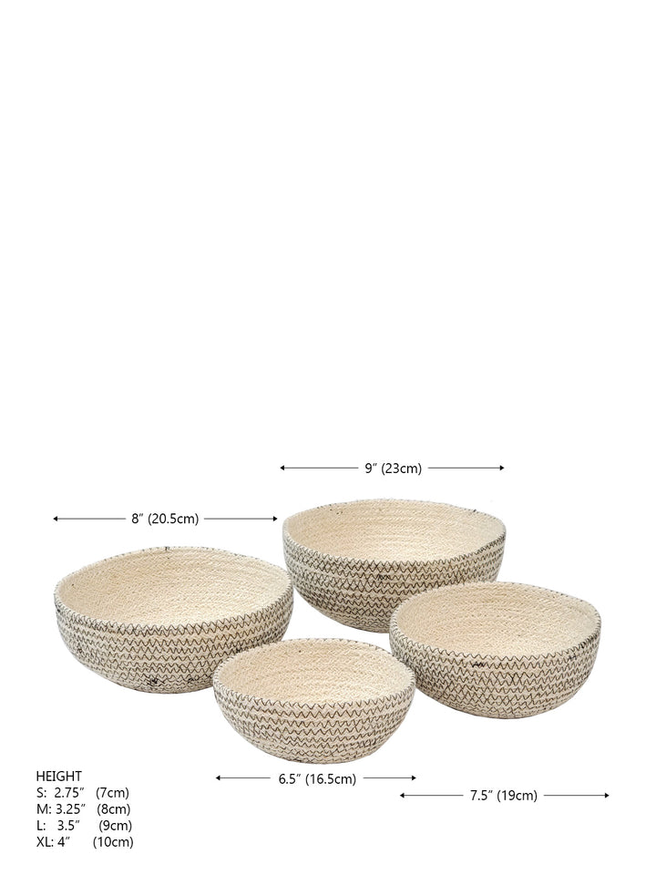Amari Round Bowls - Black (Set of 4) are available in four sizes, they are useful in every room of the home.