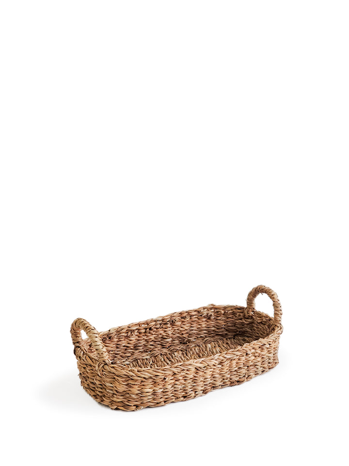 A breadbasket with natural handle